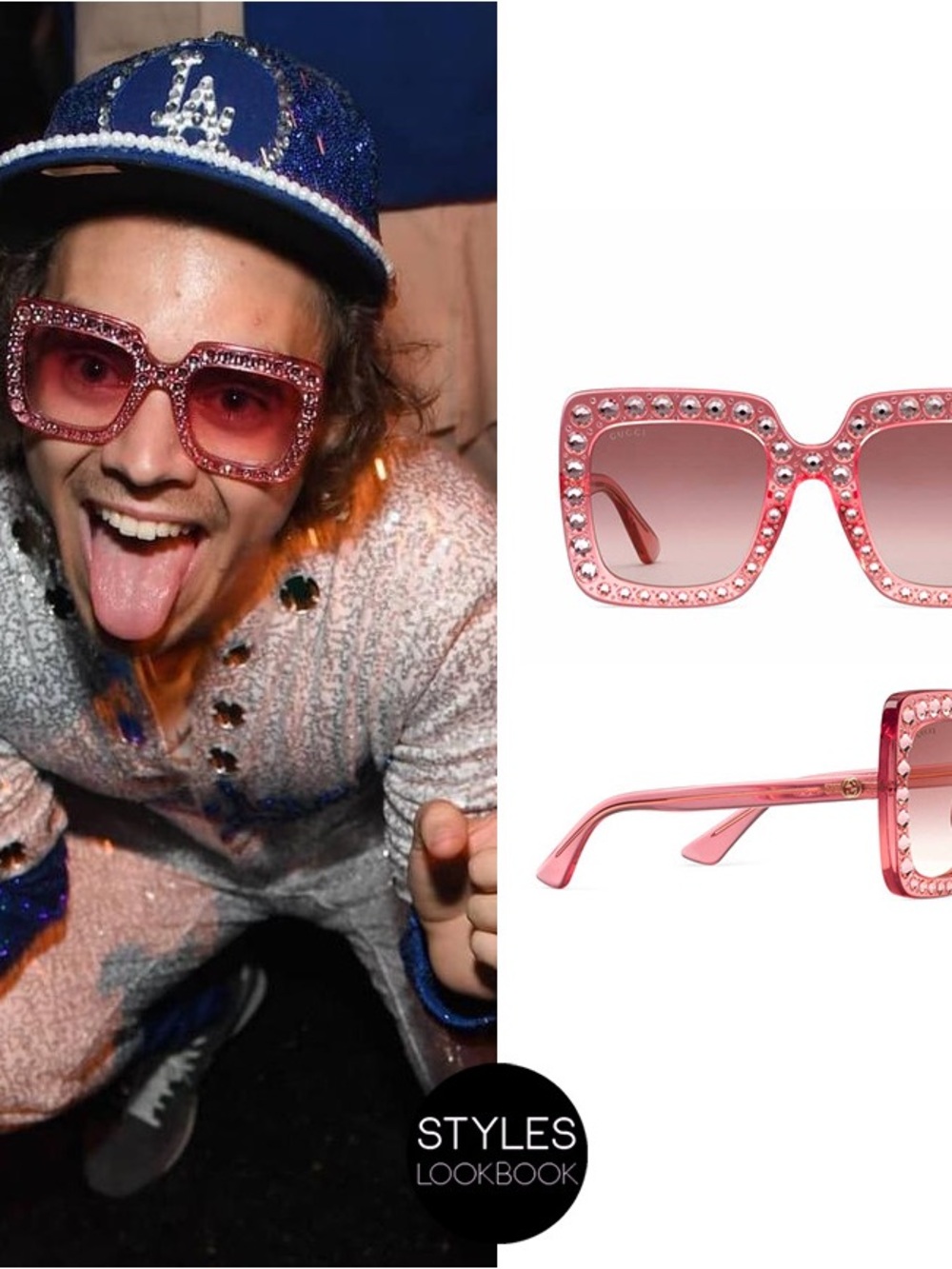 Pink Crystal Gucci Square Frame - Picture 10 of 11